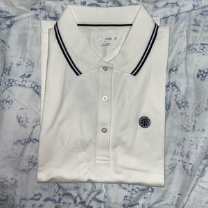 COPY - Tory Sport (Tory Burch) performance pique polo. Snow White (047)